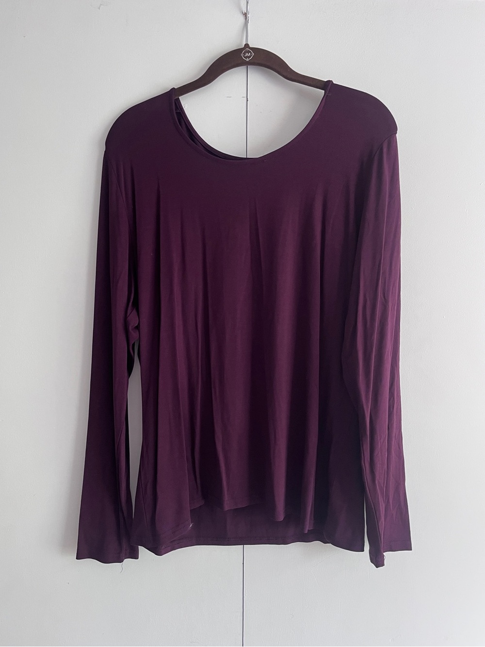 Women’s Long-Sleeve Crewneck Top - Plum